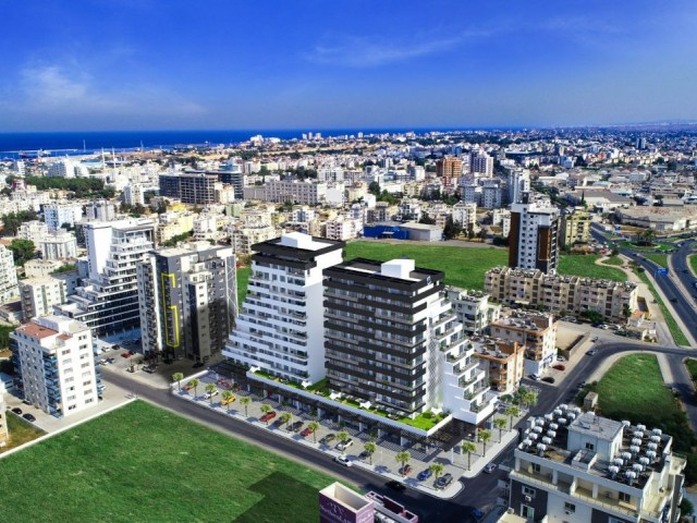 Famagusta merkezde, Sky Sakarya yeni sitede satılık hazir 2+1 daire 