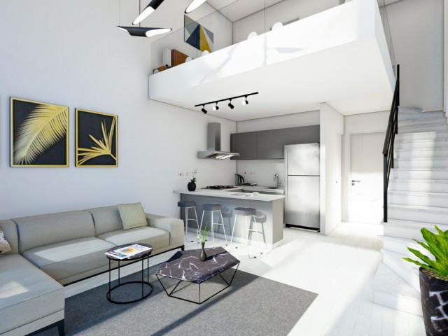 Yeni İskele'de Denize Yakın, Yaşamak İçin Güzel Bir Yer, Stüdyo ve Stüdyo Loft Dairelerden Oluşan Modern Proje %40 Peşinat, Anahtar Teslimi 2025