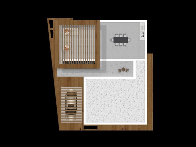 Bungalow in Yeni Bogazici 3+1 with a private pool and  private roof terrace: land 420 sq.m. Only 2 units left with the payment plan! The key handover is April, 2024. 