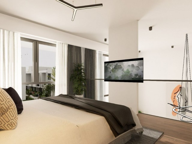 3+1 LOFT apartment in Iskele with a huge roof terrace in smart cmoplex with 35% down payment. Key handover March, 2026