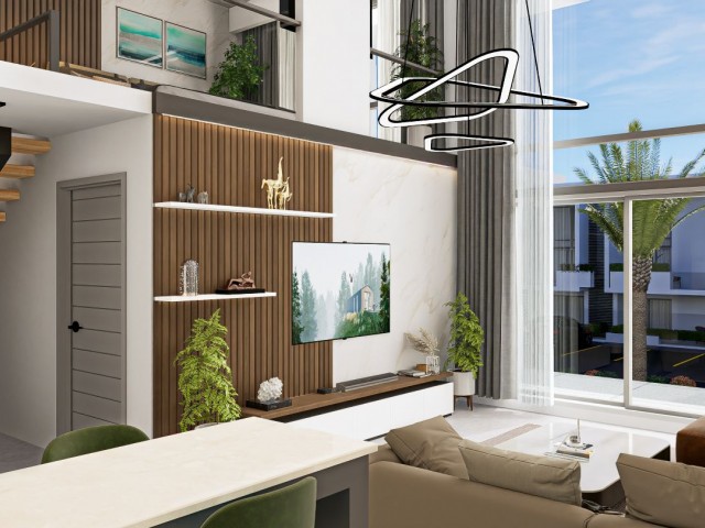 3+1 LOFT apartment in Iskele with a huge roof terrace in smart cmoplex with 35% down payment. Key handover March, 2026