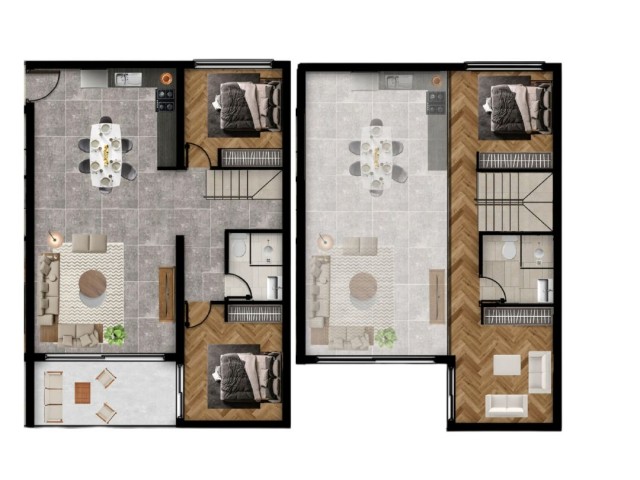 3+1 LOFT apartment in Iskele with a huge roof terrace in smart cmoplex with 35% down payment. Key handover March, 2026