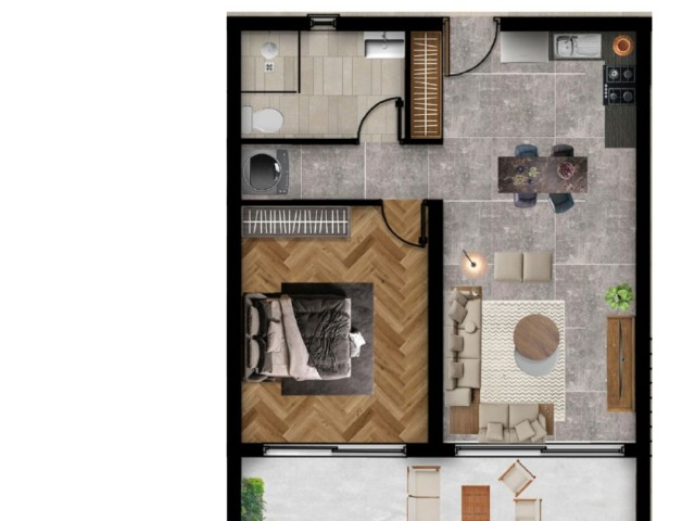 İskele'de smart site'de %35 peşinatla 3+1 LOFT daire +Çatı terası,  Anahtar teslimi Mart 2026