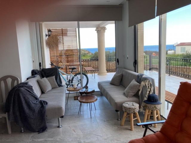 Best Location! In Esentepe, A Spacious 2+1 Apartment With A Large Terrace With A Gorgeous Sea View On The First Shore. Fully Furnished and With Technical Appliances.