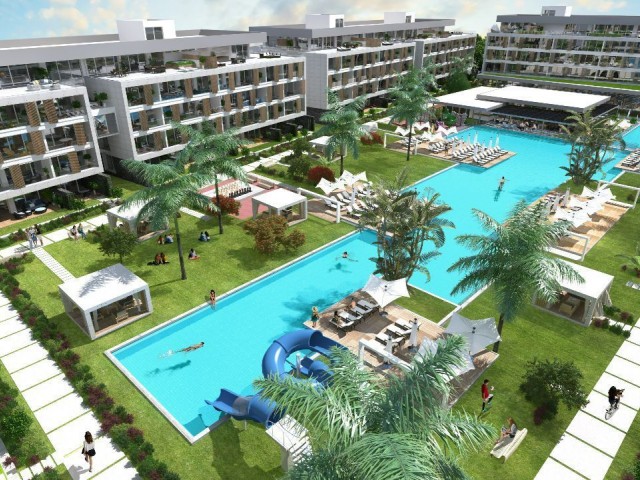 İskele Long Beach'te 1+1, 80 m2, full eşyalı lüks "Courtyard" sitesi. Yaşamak ve günlük/aylık kiralamak için ideal!