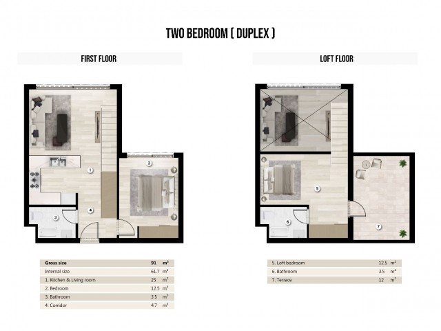 Studio, studio loft, 1+1 loft, 2+1 duplex for sale in Bose for £85,000, Area 50 sq. m.