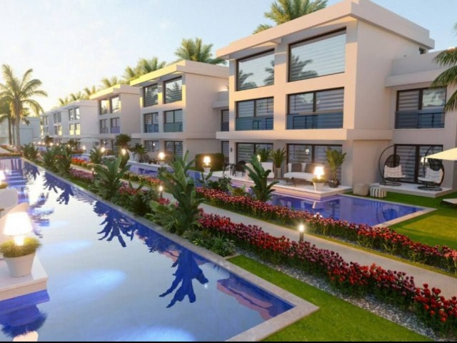 Closed sales of 1+1 apartments with a private pool and mini garden from 150,000 GBP and 1+1 Loft 100,000 GPB in the top Bogaz location in a complex with all the infrastructure!