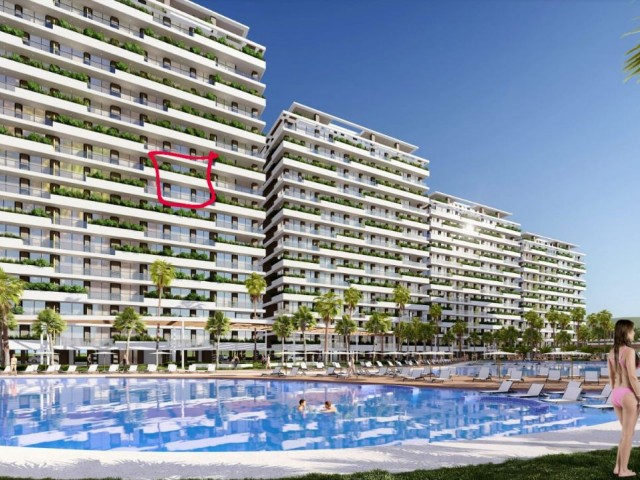 En İyi Teklif! Yedi Yıldızlı Grand Sapphire Resort! Deniz Manzaralı, F5 Blok. 2026'Da Hazır, 2+1, 2 Banyolu, Geniş Teraslı Daire, 120 m². 2026'Ya Kadar Ödeme Planıyla!