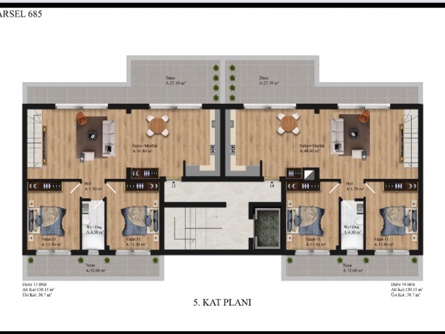 YENİ LİMAN BÖLGESİNDE TÜRK KOÇANLI PROJEDE SON KALAN 3+1 LOFT DAİRE