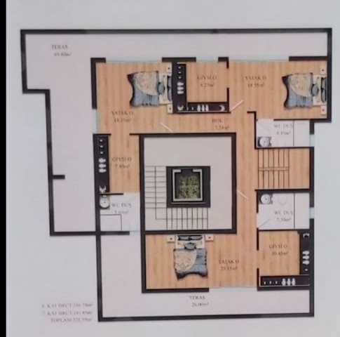 Girne Merkez' de Projeden Kira Getirili Yatırımlık 2+1 - 3+1 Daire ve İşyerleri