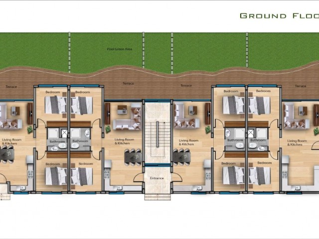 Wunderschönes 2+1 Apartment mit 26 Quadratmetern Garten, tolles Projekt mit allen Annehmlichkeiten in einer fantastischen Lage