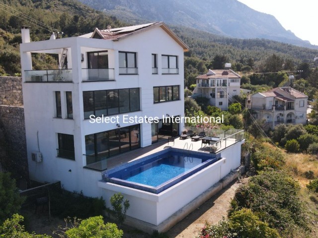 Luxury Villa with a Magnificent Sea View in Kyrenia Lapta -is eligible for a Bank Loan ** 