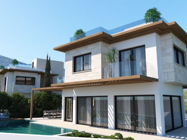 Wunderschöne Villa mit Berg- und Meerblick und privatem Pool in Kyrenia Alsancak