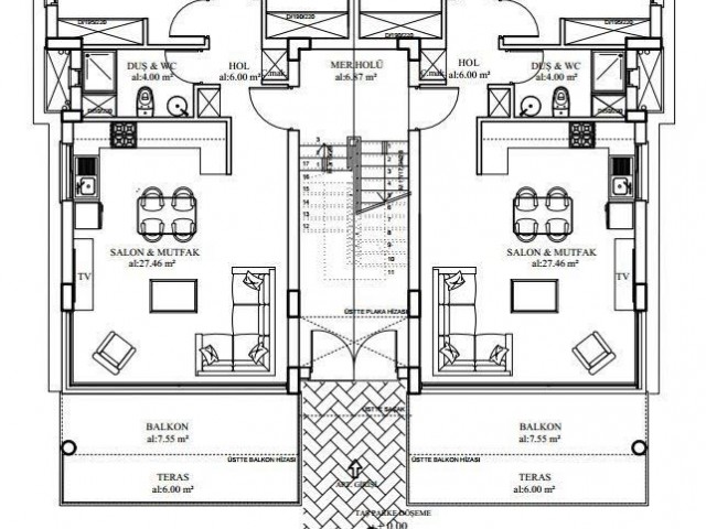 2+1 FLAT FOR SALE CLOUSE TO SEA İN  KYRENİYA ALSANCAK 