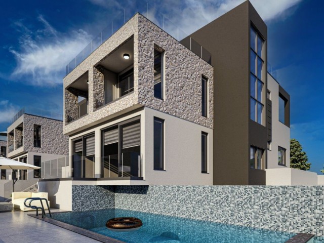 3+1 luxury villa for sale in the Çatalköy 