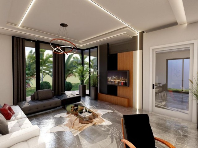 Olive garden 4+1 modern architecture villa with private pool and fireplace 