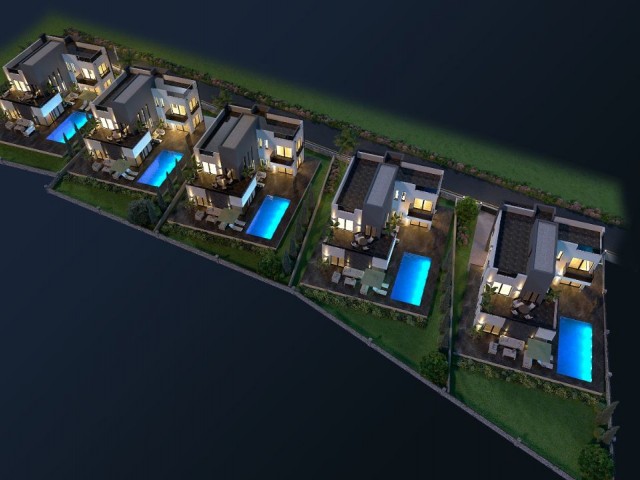 Modernes Design 4+1 Villa mit Schwimmbad zu verkaufen in Laptada
