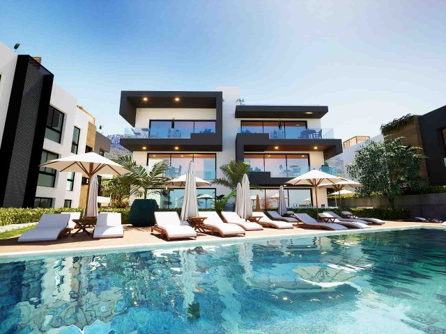 2+1 luxury apartments for sale in a residential complex in Alsancak