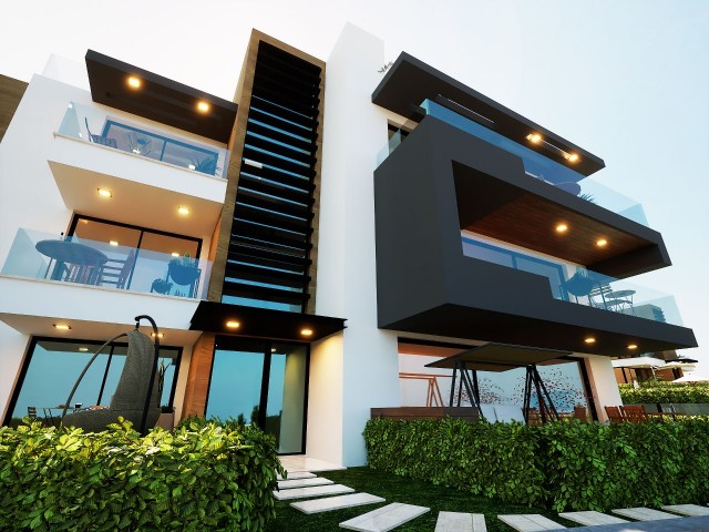 2+1 luxury apartments for sale in a residential complex in Alsancak