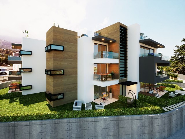 2+1 luxury apartments for sale in a residential complex in Alsancak