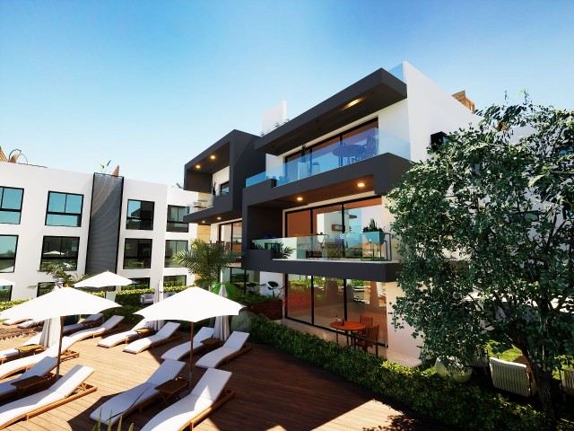 2+1 luxury apartments for sale in a residential complex in Alsancak