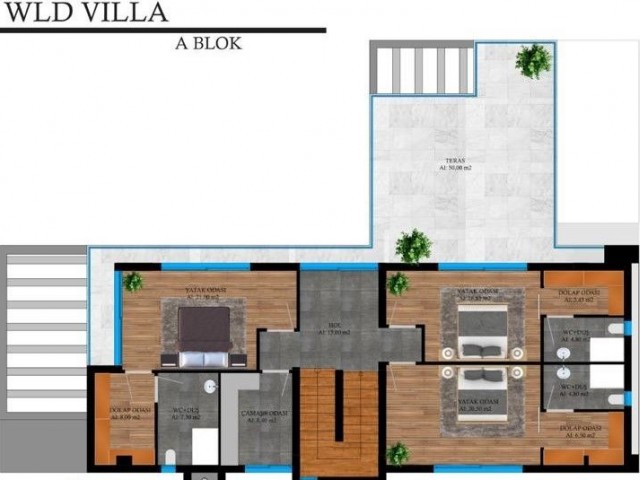 Ultra-luxuriöse 4+1 Villa zu verkaufen in Alsancak