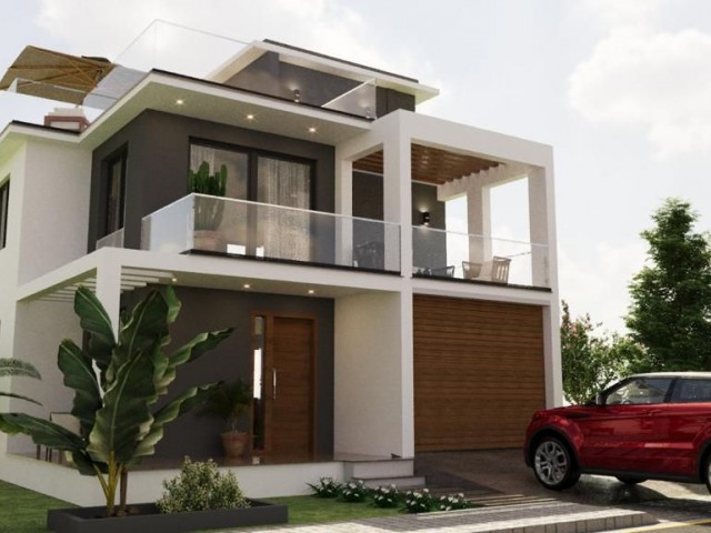 LUXURIOUS VILLAS FOR SALE IN ALSANCAKTA! MODERN VILLAS WITH PRIVATE GARDENS AND ROOF FLOOR TERRACE BBQ AREA IN THE SITE WITH SPECIAL PRICE FOR LANSALE!