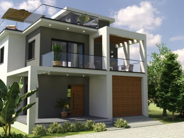 LUXURIOUS VILLAS FOR SALE IN ALSANCAKTA! MODERN VILLAS WITH PRIVATE GARDENS AND ROOF FLOOR TERRACE BBQ AREA IN THE SITE WITH SPECIAL PRICE FOR LANSALE!