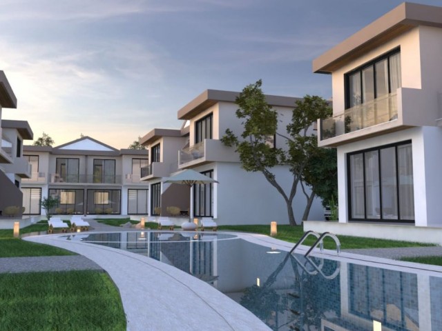 A new life begins in Kyrenia Lapta. 3 Bedroom twin detached house on a site with a shared pool. 05338403555 ** 