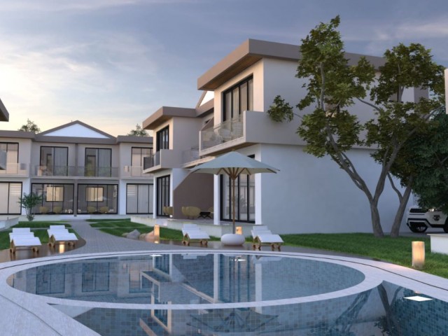 A new life begins in Kyrenia Lapta. 3 Bedroom twin detached house on a site with a shared pool. 05338403555 ** 