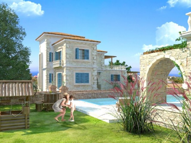 Stone villa project in Karsiyaka, Girne. The stone villas to be built on the land with Turkish titles will be constructed using stones collected from old stone houses. Call to see the view of our special houses for those who are looking for a stone house with character. 05338403555