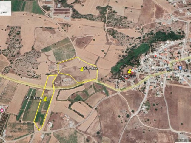 16.1 Acres(21,743m2) of land for sale in the Mediterranean Village of Kyrenia, in the village develo