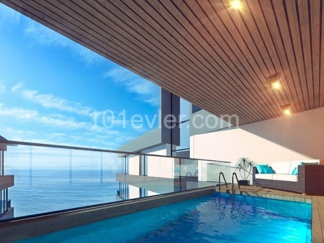 2 + 1 Luxury Apartment for Sale in Kyrenia Central in a Unique Cruise Project