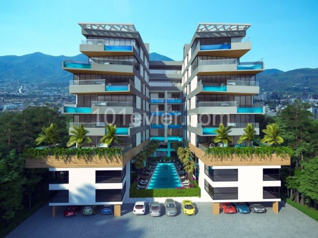 3+1 Luxuswohnung mit privatem Pool zum Verkauf in einem einzigartigen Kreuzfahrtprojekt im Zentrum von Kyrenia