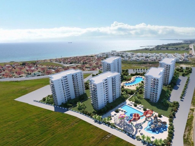 1+1 flat for sale with sea view in iskeleh 