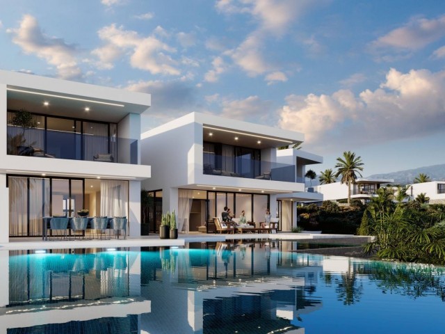 Luxury sea front 5 bedroom duplex detached northernland villas in kyrenia 