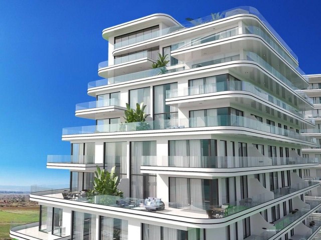 3+1 luxury flat with private beach and sea view, special project with all facilities