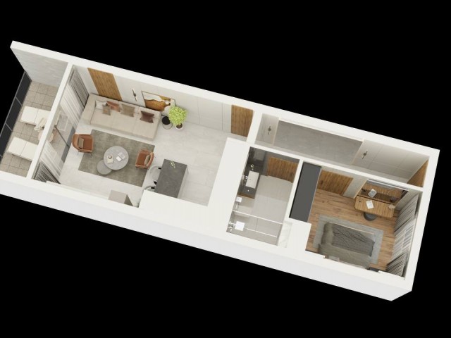 Роскошная квартира-лофт с одной спальней на берегу моря в проекте Каса-дель-Маре