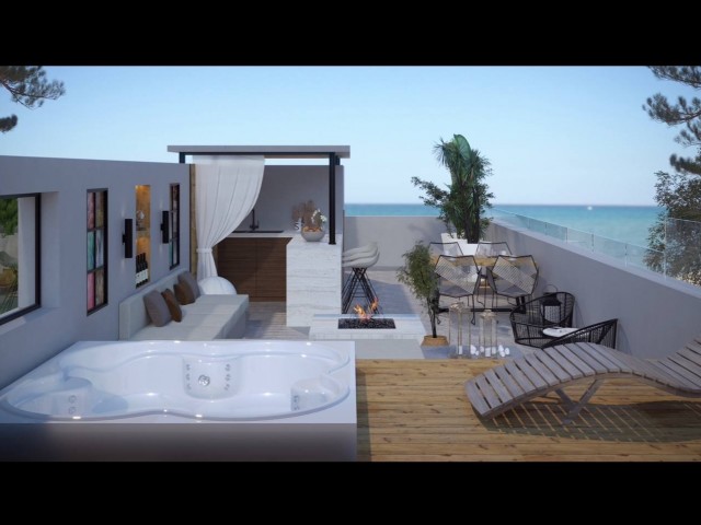 Superluxuriöses Loft-Poolhaus-Apartment mit 2 Schlafzimmern in Kyrenia Esentepe