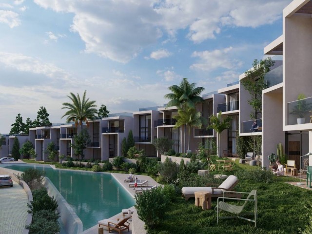 Superluxuriöses Loft-Poolhaus-Apartment mit 2 Schlafzimmern in Kyrenia Esentepe