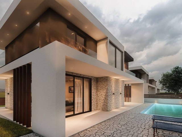 Luxurious detached duplex 4 bedroom villa with pool in famagusta