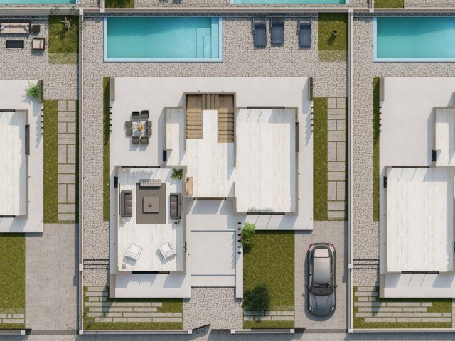 Ultra luxury 3 bedroom duplex detached villa with private pool in famagusta