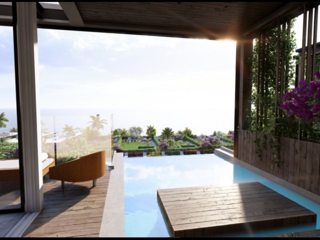 Luxuriöse 2+1-Penthouse-Wohnung direkt am Meer mit Meerblick in Kyrenia