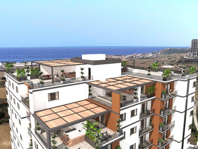 Luxurious studio flat located in iskele boğaz with 84 months installments.