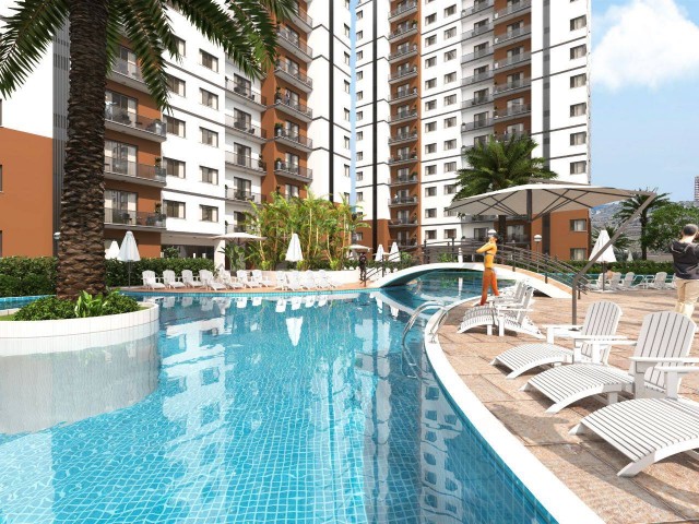 Luxurious studio flat located in iskele boğaz with 84 months installments.