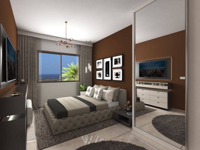 Luxuriöse 1-Zimmer-Wohnung mit 7-Jahres-Zahlungsplan in Iskele Bogaz