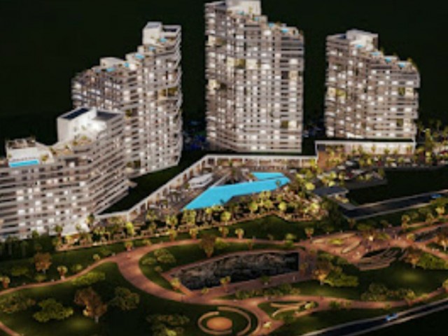 Luxury flats for sale in Iskele longbeach at the project stage starting from £165000