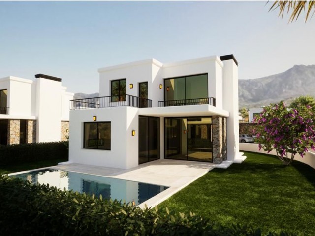 3+1 and 4+1 Villas for sale in Kyrenia Edremit during the project phase