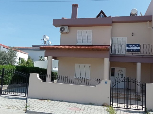 LARGE AND SPACIOUS (3+1) 150 M2 DUPLEX TWIN VILLA FOR RENT WITH GARDEN AND FIREPLACE IN A PERFECT LO