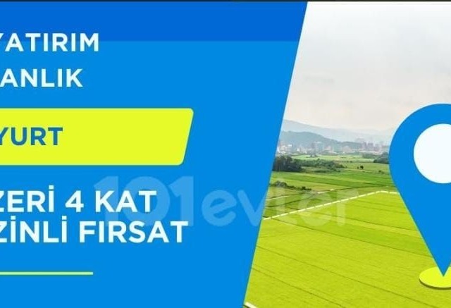 Güzelyurt bölgesinde Yol üzerinde 4 kat imar izinli arsa